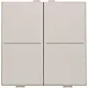 Niko 102-00007 tweevoudige toets voor draadloze schakelaar light grey