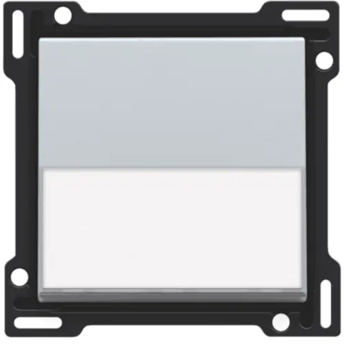 Niko 121-60905 schakelwip enkelvoudig met tekstveld sterling coated