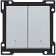Niko 121-61507 schakelwip 2-voudig met controlevenster sterling coated