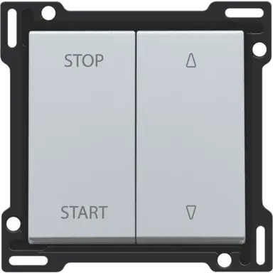 Niko 121-65905 jaloezieknop tbv tweevoudige elektrisch gescheiden schakelaar sterling coated