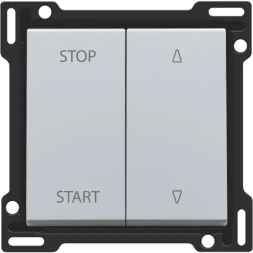 Niko 121-65905 jaloezieknop tbv tweevoudige elektrisch gescheiden schakelaar sterling coated