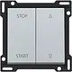 Niko 121-65905 jaloezieknop tbv tweevoudige elektrisch gescheiden schakelaar sterling coated