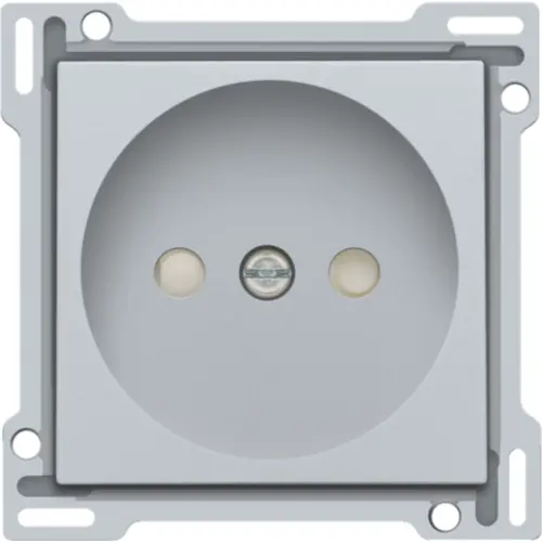 Niko 121-66501 afdekplaat voor wandcontactdoos zonder randaarde sterling coated