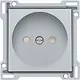 Niko 121-66501 afdekplaat voor wandcontactdoos zonder randaarde sterling coated