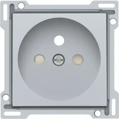 Niko 121-66601 afdekplaat voor wandcontactdoos met penaarde Belgie kindveilig sterling coated