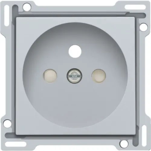 Niko 121-66601 afdekplaat voor wandcontactdoos met penaarde Belgie kindveilig sterling coated