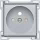 Niko 121-66601 afdekplaat voor wandcontactdoos met penaarde Belgie kindveilig sterling coated
