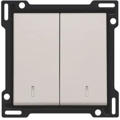 Niko 102-61507 schakelwip 2-voudig met controlevenster light grey