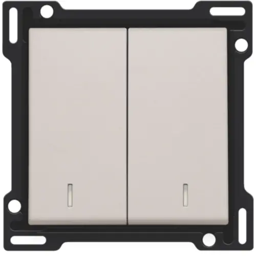 Niko 102-61507 schakelwip 2-voudig met controlevenster light grey
