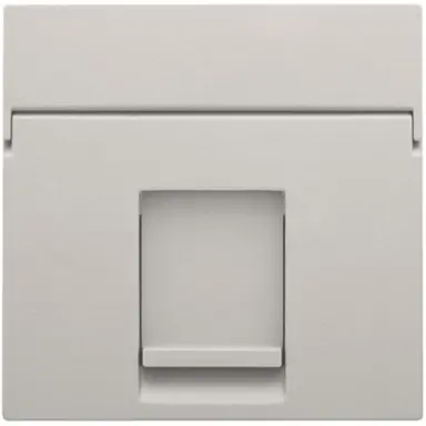 Niko 102-65100 centraalplaat 1-voudig tbv RJ draagring light grey