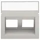 Niko 102-65400 centraalplaat 2-voudig tbv RJ draagring schuin met tekstveld light grey