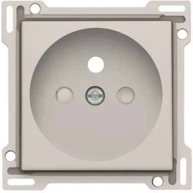 Niko 102-66601 afdekplaat voor wandcontactdoos met penaarde Belgie kindveilig light grey