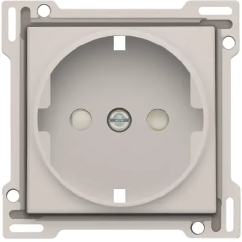 Niko 102-66901 afdekplaat voor wandcontactdoos randaarde kindveilig light grey