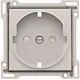Niko 102-66901 afdekplaat voor wandcontactdoos randaarde kindveilig light grey
