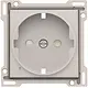 Niko 102-66908 afdekplaat voor wandcontactdoos randaarde kindveilig spanningsaanduiding light grey