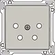 Niko 102-69010 centraalplaat telefoon 4-polig light grey