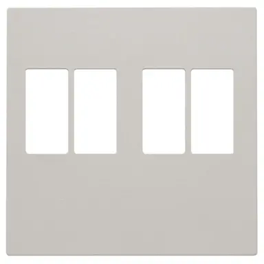 Niko 102-69701 centraalplaat 2-voudig voor stereo luidspreker aansluitdoos light grey