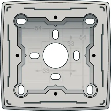 Niko 102-77100 opbouwbak 1-voudig zonder afdekraam Original light grey