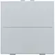 Niko 121-00001 enkelvoudige toets voor draadloze schakelaar met twee toetsen sterling coated