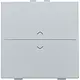 Niko 121-00004 enkelvoudige toets met pijlsymbolen voor draadloze schakelaar met twee toetsen sterling coated