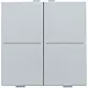 Niko 121-00007 tweevoudige toets voor draadloze schakelaar sterling coated