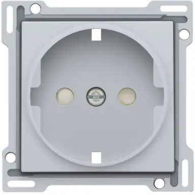 Niko 121-66901 afdekplaat voor wandcontactdoos randaarde kindveilig sterling coated