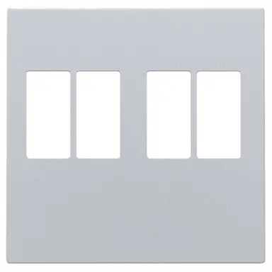 Niko 121-69701 centraalplaat 2-voudig luidsprekeraansluiting sterling coated