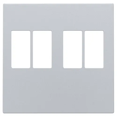 Niko 121-69701 centraalplaat 2-voudig luidsprekeraansluiting sterling coated