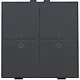 Niko 122-00008 tweevoudige toets opdruk 1-0 voor busdrukknop anthracite coated