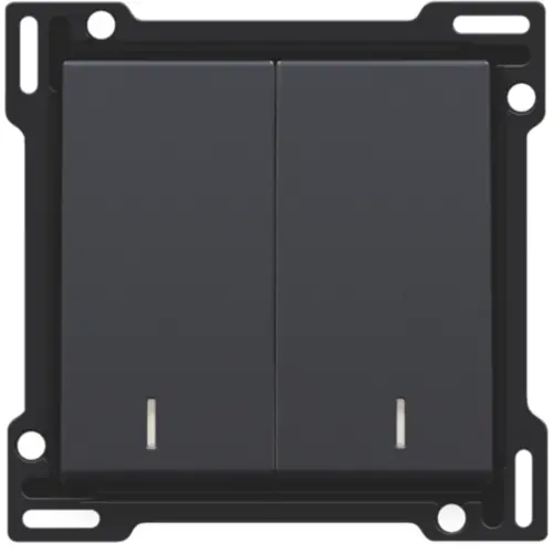 Niko 122-61507 schakelwip 2-voudig met controlevenster anthracite coated