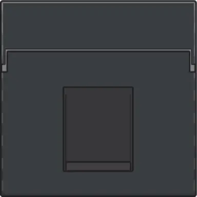 Niko 122-65100 centraalplaat 1-voudig tbv RJ draagring anthracite coated