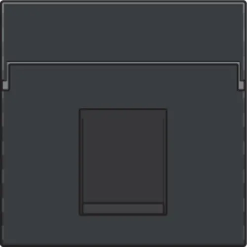 Niko 122-65100 centraalplaat 1-voudig tbv RJ draagring anthracite coated