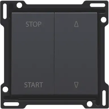 Niko 122-65905 jaloezieknop tbv tweevoudige elektrisch gescheiden schakelaar anthracite coated