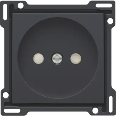 Niko 122-66501 afdekplaat voor wandcontactdoos zonder randaarde anthracite coated