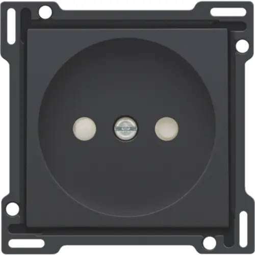 Niko 122-66501 afdekplaat voor wandcontactdoos zonder randaarde anthracite coated
