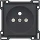 Niko 122-66601 afdekplaat voor wandcontactdoos met penaarde Belgie kindveilig anthracite coated