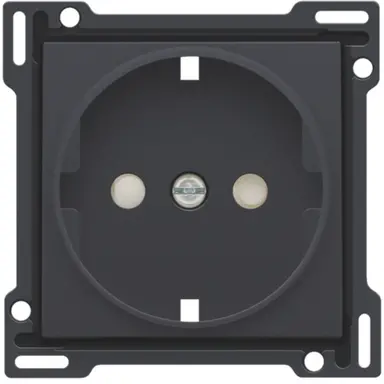 Niko 122-66901 afdekplaat voor wandcontactdoos randaarde kindveilig anthracite coated