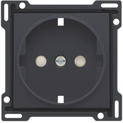 Niko 122-66901 afdekplaat voor wandcontactdoos randaarde kindveilig anthracite coated