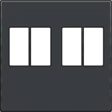 Niko 122-69701 centraalplaat 2-voudig voor stereo luidspreker aansluitdoos anthracite coated