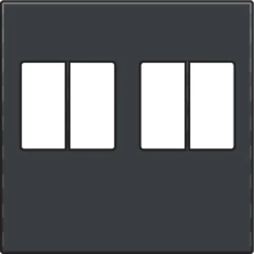 Niko 122-69701 centraalplaat 2-voudig voor stereo luidspreker aansluitdoos anthracite coated