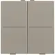 Niko 123-00007 tweevoudige toets voor draadloze schakelaar bronze coated