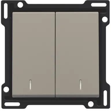 Niko 123-61507 schakelwip 2-voudig met controlevenster bronze coated