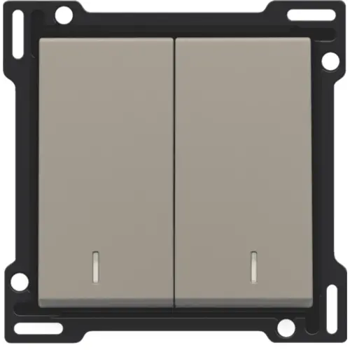 Niko 123-61507 schakelwip 2-voudig met controlevenster bronze coated