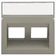 Niko 123-65400 centraalplaat 2-voudig tbv RJ draagring schuin met tekstveld bronze coated