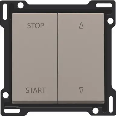 Niko 123-65905 jaloezieknop voor tweevoudige elektrisch gescheiden schakelaar bronze coated