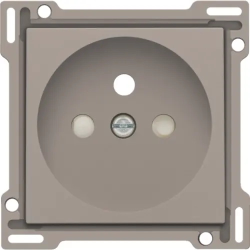 Niko 123-66601 afdekplaat voor wandcontactdoos met penaarde Belgie kindveilig bronze coated