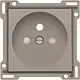 Niko 123-66601 afdekplaat voor wandcontactdoos met penaarde Belgie kindveilig bronze coated