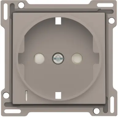 Niko 123-66908 afdekplaat voor wandcontactdoos randaarde kindveilig spanningsaanduiding bronze coated