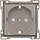 Niko 123-66908 afdekplaat voor wandcontactdoos randaarde kindveilig spanningsaanduiding bronze