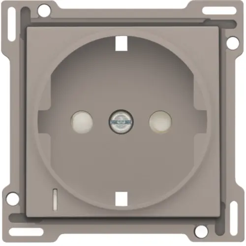 Niko 123-66908 afdekplaat voor wandcontactdoos randaarde kindveilig spanningsaanduiding bronze coated